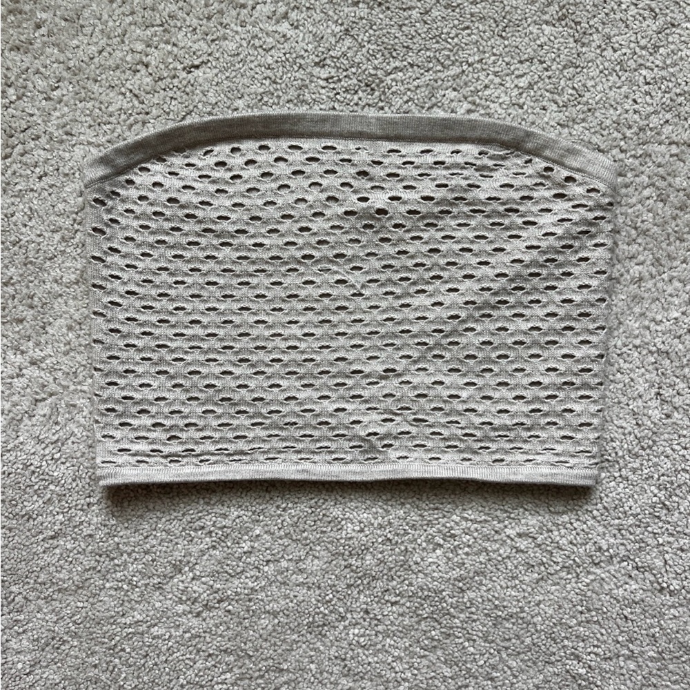 Aerie Knit Bandeau Tube Top – Size M – Neutral Beige / Taupe - Picture 2 of 5